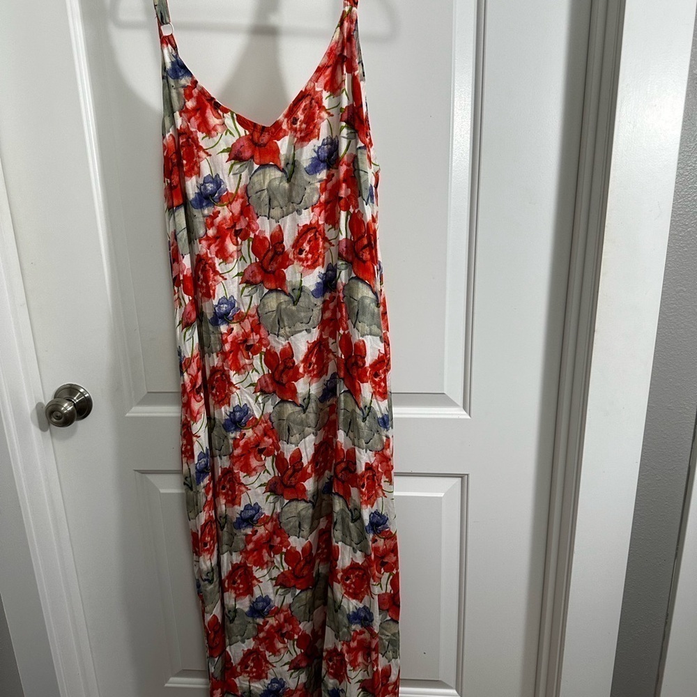 Shore & Drive Floral Dress with Pockets and Slits Size 1X